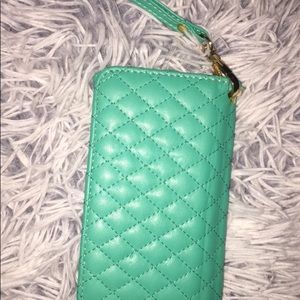 Teal clutch/phone case